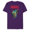 thumbnail image 1 of Marvel Spider-Man and Avengers Retro Silver Age Super Heroes - Short Sleeve Blended T-Shirt for Adults - Customized-Purple, 1 of 5