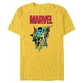 thumbnail image 1 of Marvel Spider-Man and Avengers Retro Silver Age Super Heroes - Short Sleeve Blended T-Shirt for Adults - Customized-Yellow, 1 of 5