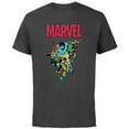 thumbnail image 1 of Marvel Spider-Man and Avengers Retro Silver Age Super Heroes - Short Sleeve Cotton T-Shirt for Adults - Customized-Charcoal, 1 of 5
