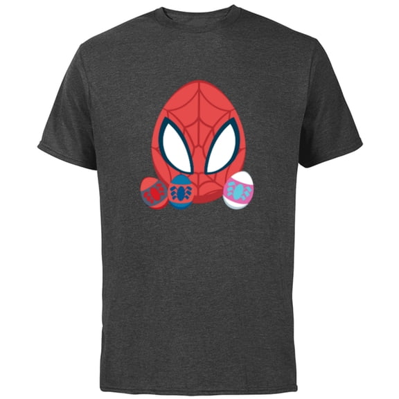 Marvel Spider-Man and Spider-Friends Toony Easter Eggs - Short Sleeve Cotton T-Shirt for Adults - Customized-Charcoal