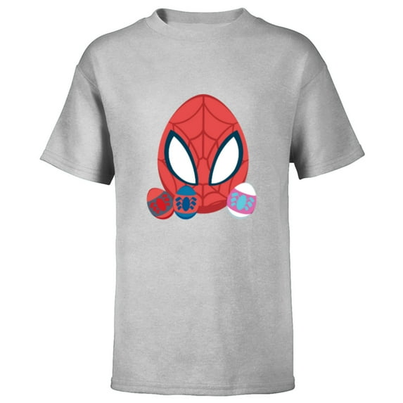 Marvel Spider-Man and Spider-Friends Toony Easter Eggs - Short Sleeve T-Shirt for Kids - Customized-Athletic Heather
