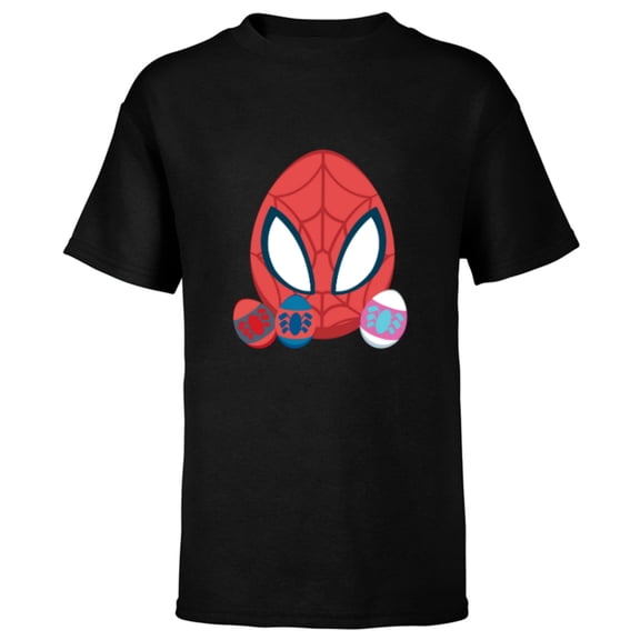 Marvel Spider-Man and Spider-Friends Toony Easter Eggs - Short Sleeve T-Shirt for Kids - Customized-Black