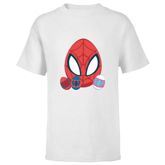 Marvel Spider-Man and Spider-Friends Toony Easter Eggs - Short Sleeve T-Shirt for Kids - Customized-White