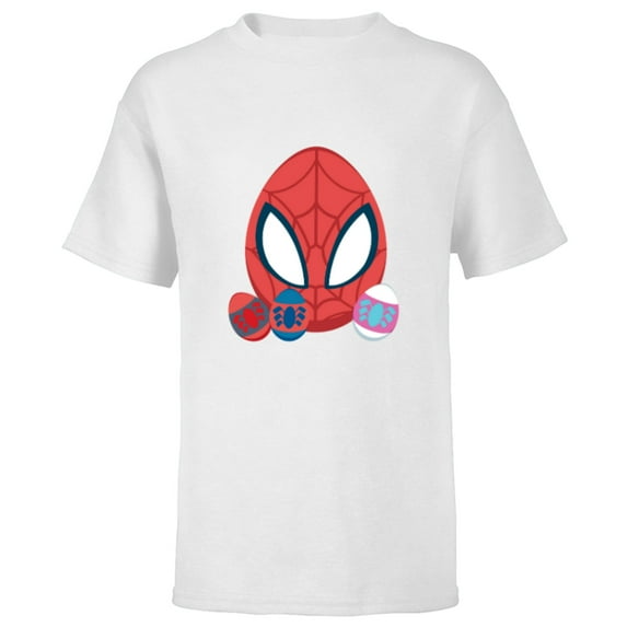 Marvel Spider-Man and Spider-Friends Toony Easter Eggs - Short Sleeve T-Shirt for Kids - Customized-White