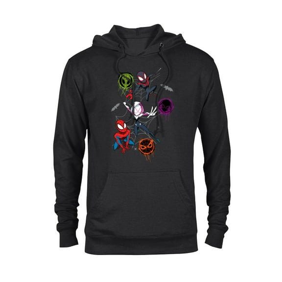 Marvel Spider-Man and Spider-Verse Pals Halloween Adventure - Pullover Hoodie for Adults - Customized-Black