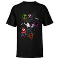 thumbnail image 1 of Marvel Spider-Man and Spider-Verse Pals Halloween Adventure - Short Sleeve T-Shirt for Kids - Customized-Black, 1 of 5