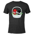 thumbnail image 1 of Marvel Spider-Man and Venom Easter Basket - Short Sleeve Blended T-Shirt for Adults - Customized-Black, 1 of 5