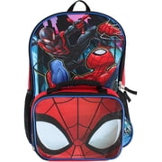 Marvel Spider-Man with Venom Spider-Man 16" Shoulder Backpack for School with Rectangular Lunch Bag