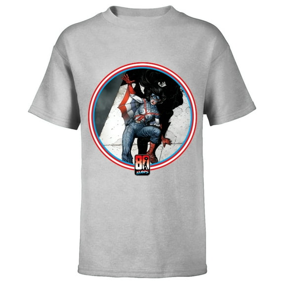 Marvel Spider-Woman Captain America 80th Anniversary Covers Standard - Short Sleeve T-Shirt for Kids – Customized-Athletic Heather