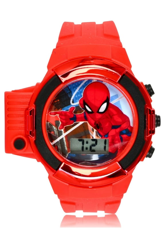 Spider man LCD Watch with Side Flashlight (SPD4747WM)