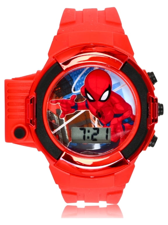 Spider man LCD Watch with Side Flashlight (SPD4747WM)