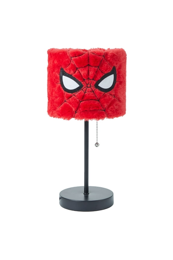 Marvel Spiderman 15" Plush Shade Stick Lamp, Red