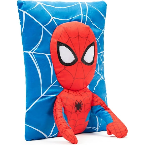 Marvel Spider-Man Superhero Soft Velboa Character 3D Snuggle Pillow, 11" X 15"
