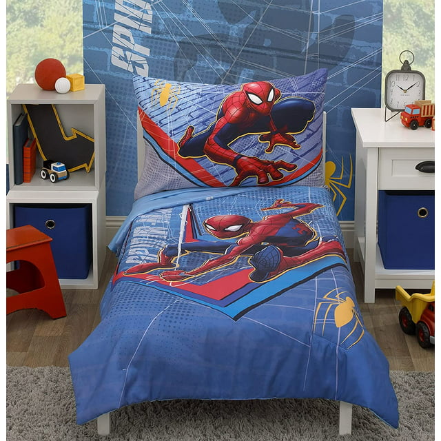 Marvel Spiderman 4 Piece Toddler Bedding Set