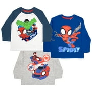 Marvel Spiderman Amazing Friends Cars Boys Long Sleeve 3-Piece Set for Kids and Toddlers (Size 4-3T)