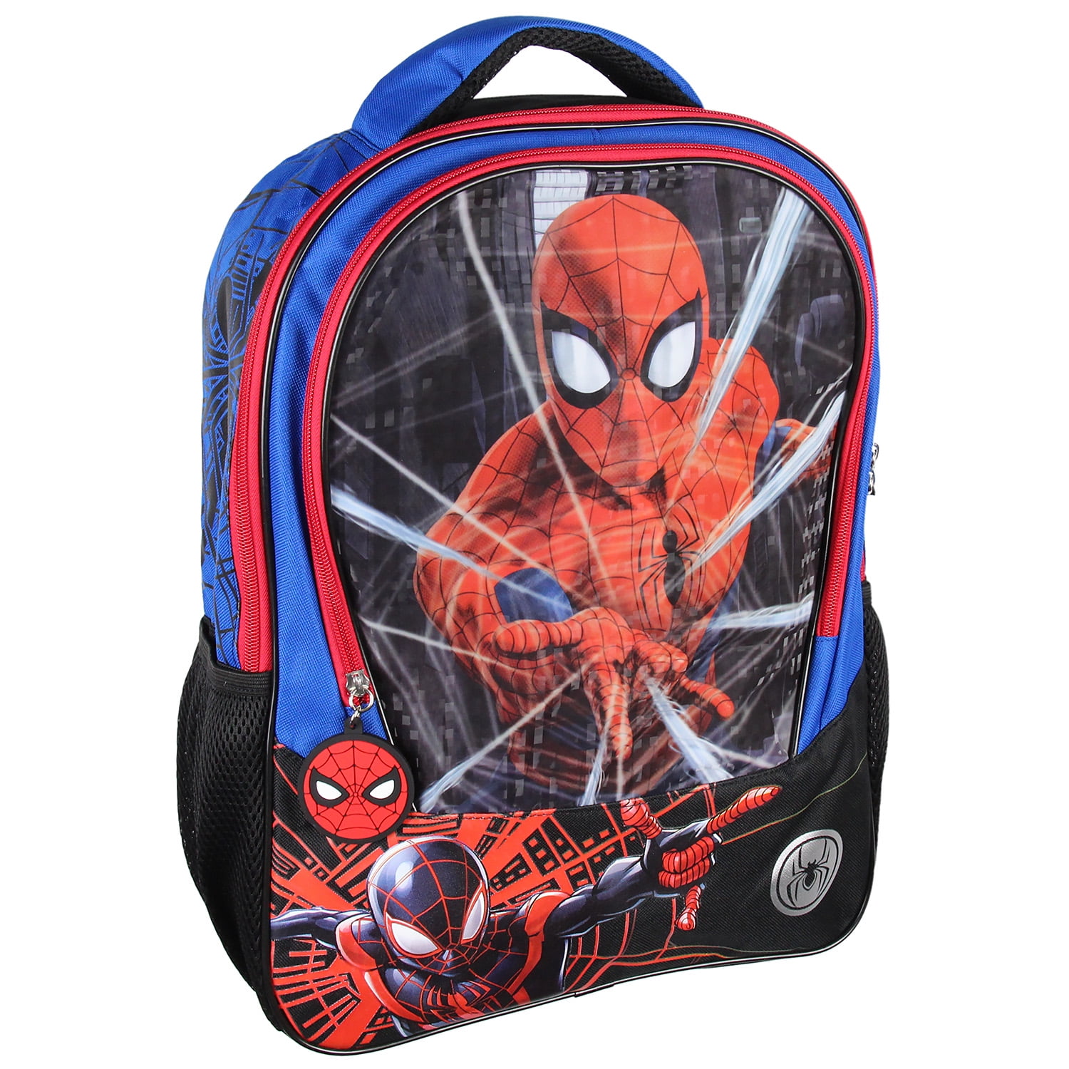 Marvel Spiderman And Miles Morales Light Up Web Slinger 16 Travel Backpack Book Bag