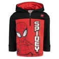 thumbnail image 1 of Marvel Spiderman Big Boys Fleece Half-Zip Pullover Hoodie Red/Black 10, 1 of 9