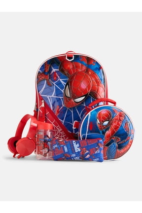 Spider-Man Boys Backpack Set with Lunch Bag, 6 Piece