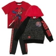 thumbnail image 1 of Marvel Spiderman Boys 3 Piece Fleece Pants Set, Spider-Man Zip-Up Hoodie, T-Shirt, and Pants 3-Pack Bundle Set (Sizes 4-16), 1 of 5