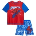 thumbnail image 1 of Marvel Spider-Man Boys Rash Guard Set - 2 Piece UPF50+ Quick Dry Swim Shirt & Swim Trunks for Boys (3T-12), 1 of 6