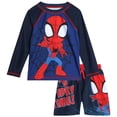 thumbnail image 1 of Marvel Spiderman Boys Rash Guard Set - 2 Piece UPF50+ Quick Dry Swim Shirt & Swim Trunks for Boys, 1 of 7