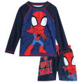 thumbnail image 1 of Marvel Spider-Man Boys Rash Guard Set - 2 Piece UPF50+ Quick Dry Swim Shirt & Swim Trunks for Boys (3T-12), 1 of 7