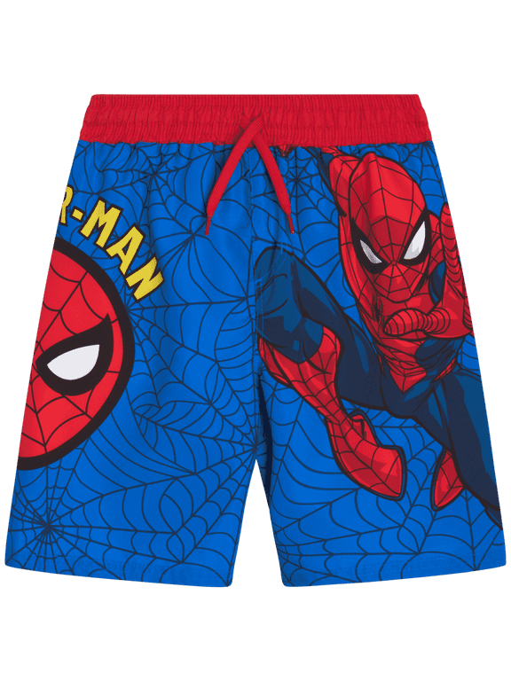Boys Swim Trunks - Spider-Man Hulk Quick Dry Swim Shorts for Boys with Inner Mesh Lining