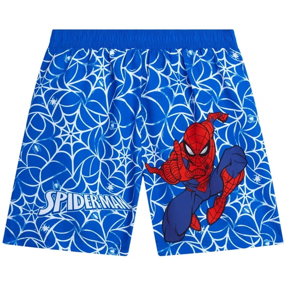 Marvel Boys Swim Trunks - Spider-Man Hulk Quick Dry Swim Shorts for Boys with Inner Mesh Lining