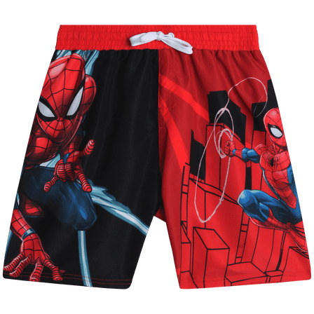 Marvel Spiderman Boys’ Swim Trunks – Spider-Man Swimsuit – UPF 50+ Quick Dry (2T-12)