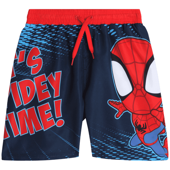 Marvel Boys Swim Trunks - Spider-Man Hulk Quick Dry Swim Shorts for Boys with Inner Mesh Lining