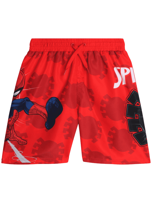 Boys Swim Trunks - Spider-Man Hulk Quick Dry Swim Shorts for Boys with Inner Mesh Lining