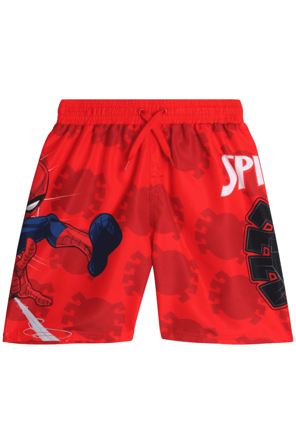 Spiderman Boys’ Swim Trunks – Spider-Man Swimsuit – UPF 50+ Quick Dry (2T-12)