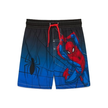 Marvel Spiderman Boys Swim Trunks with UPF 50+, Sizes 4-12