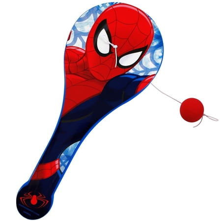 Marvel Spiderman Classic Handheld Toy Paddle Ball Set Boys Ages 4 and Up