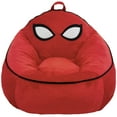 thumbnail interactive-video image 1 of Marvel Spiderman Compressed Foam Bean Bag Chair for Kids, Red, 1 of 9