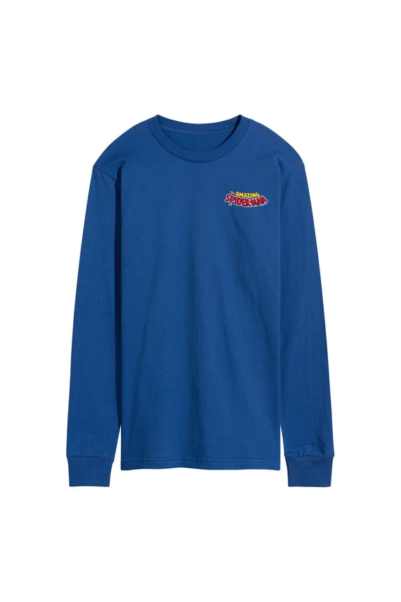 - Spiderman Editorial Logo - Men's Long Sleeve Graphic T-Shirt