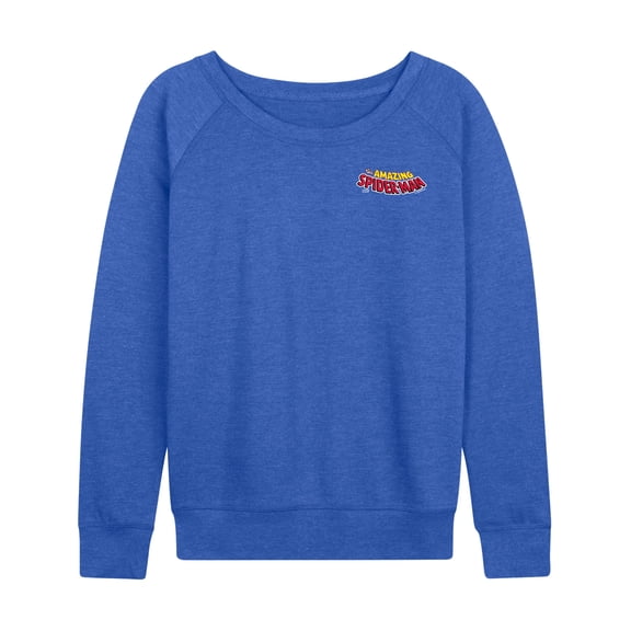 Marvel - Spiderman Editorial Logo - Women's French Terry Long Sleeve Pullover