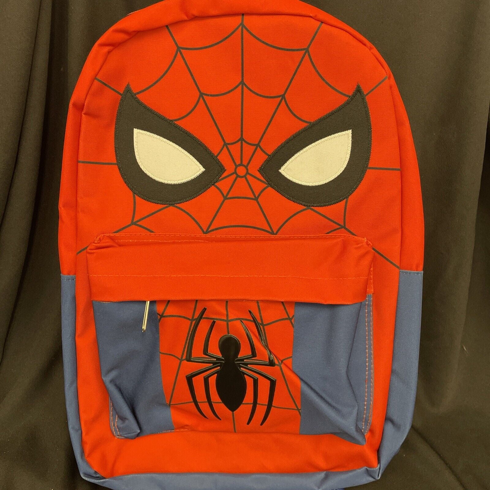 Marvel Spiderman Eyes Web Backpack Zipper Compartment