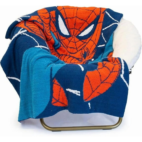 Marvel Spiderman Feather Knit Throw - Soft & Cozy Décor