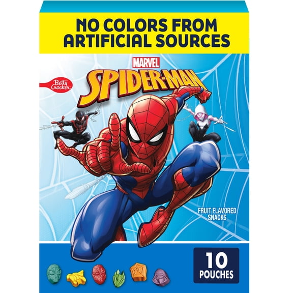 Marvel Spider-Man Fruit Flavored Snacks, Gluten Free, Kids Snacks, 10 Count, 8 oz