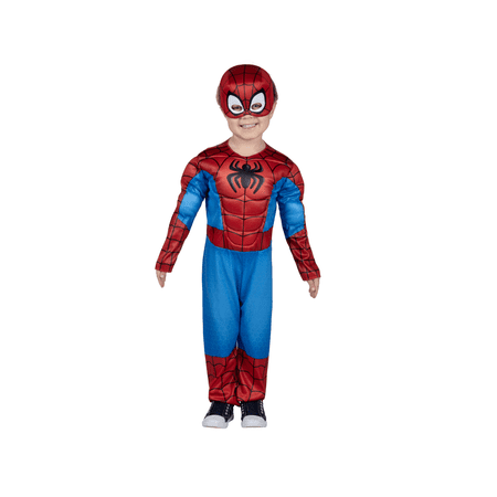 Marvel Spiderman Halloween Costume for Toddler, Size 2T, by Jazwares