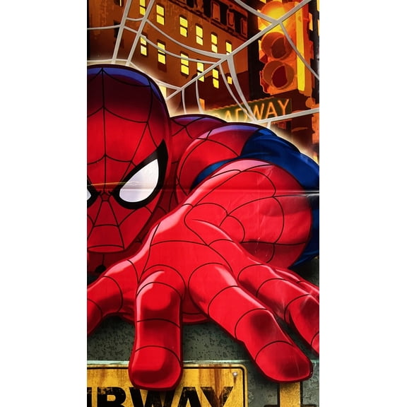 Marvel Spiderman Hanging Party Decoration - "To Subway" Door or Passage Sign - 4 Plus Feet Long