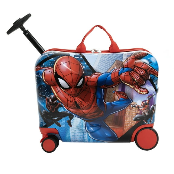 Marvel Spiderman Kid's Ride On Luggage - Red