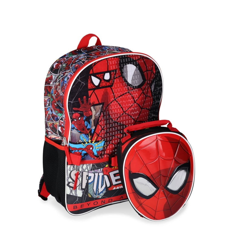 Marvel Spiderman Kids Backpack with Lunch Box, 2-Piece