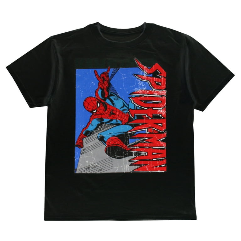 Marvel Spiderman Men's Distressed Classic Retro Superhero