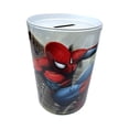 thumbnail image 1 of Marvel Spiderman Metal Cylinder Tin Coin Bank, 1 of 2