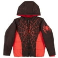 thumbnail image 1 of Marvel Boys Miles Morales Zip-Up Puffy Hoodie (Little & Big Boys), Sizes 4–16, 1 of 5