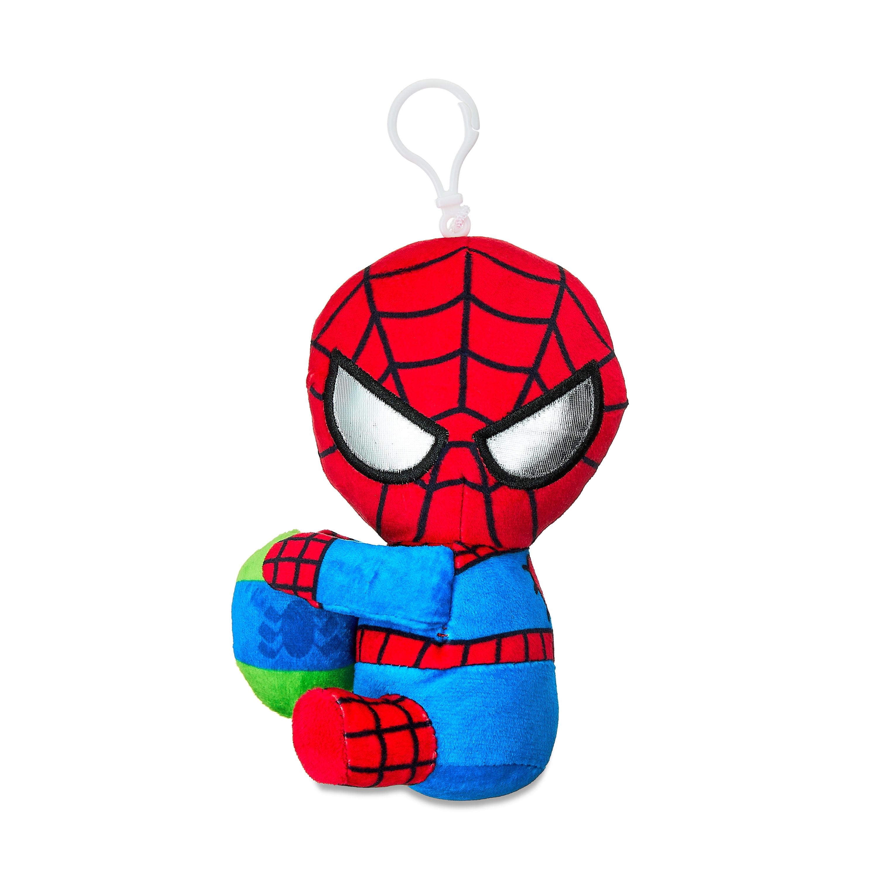 Marvel, Spiderman Sitting with Egg Easter Plush Clip by Ruz, Red and Blue