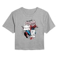 thumbnail image 1 of Marvel - Spiderman Sketch Blocks - Juniors Cropped Graphic T-Shirt, 1 of 4