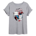 thumbnail image 1 of Marvel - Spiderman Sketch Blocks - Juniors Oversized Graphic T-Shirt, 1 of 4